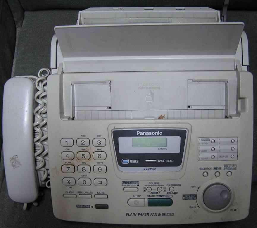 Panasonic KX-FP250 plain paper thermal fax machine - Click Image to Close