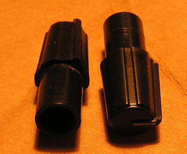 Tuning knobs, black 1"x0.4"